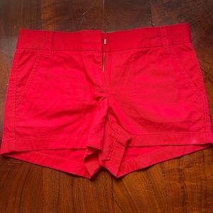 J. Crew 100% Cotton Chino Broken-In Red Shorts 3.5”